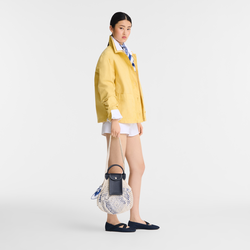 Le Pliage Collection L Mesh bag , Navy - Canvas