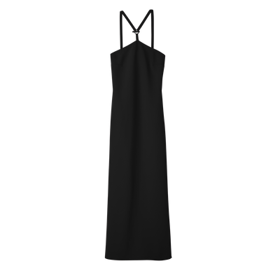 Long dress , Black - Crepe