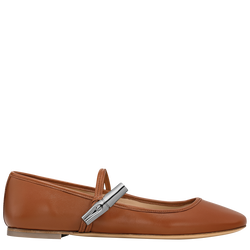Le Roseau Ballerinas , Bark - Leather